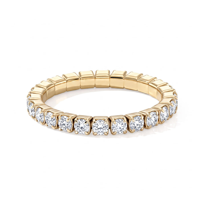 D'Joy - Moissanite Full-Eternity Band Ring in Yellow Gold Plated Sterling Silver 1.40 Ct. 8663828 1