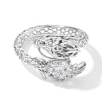 D'Joy Moissanite Fancy Ring in Rhodium OverlaySterling Silver  1.540  Ct._8664066