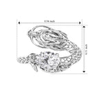 D'Joy Moissanite Fancy Ring in Rhodium OverlaySterling Silver  1.540  Ct._8664066_5