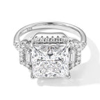 D'Joy Moissanite Fancy Ring in Rhodium OverlaySterling Silver  7.520  Ct._8664121