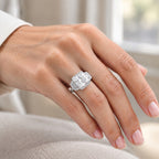 D'Joy Moissanite Fancy Ring in Rhodium OverlaySterling Silver  7.520  Ct._8664121_1