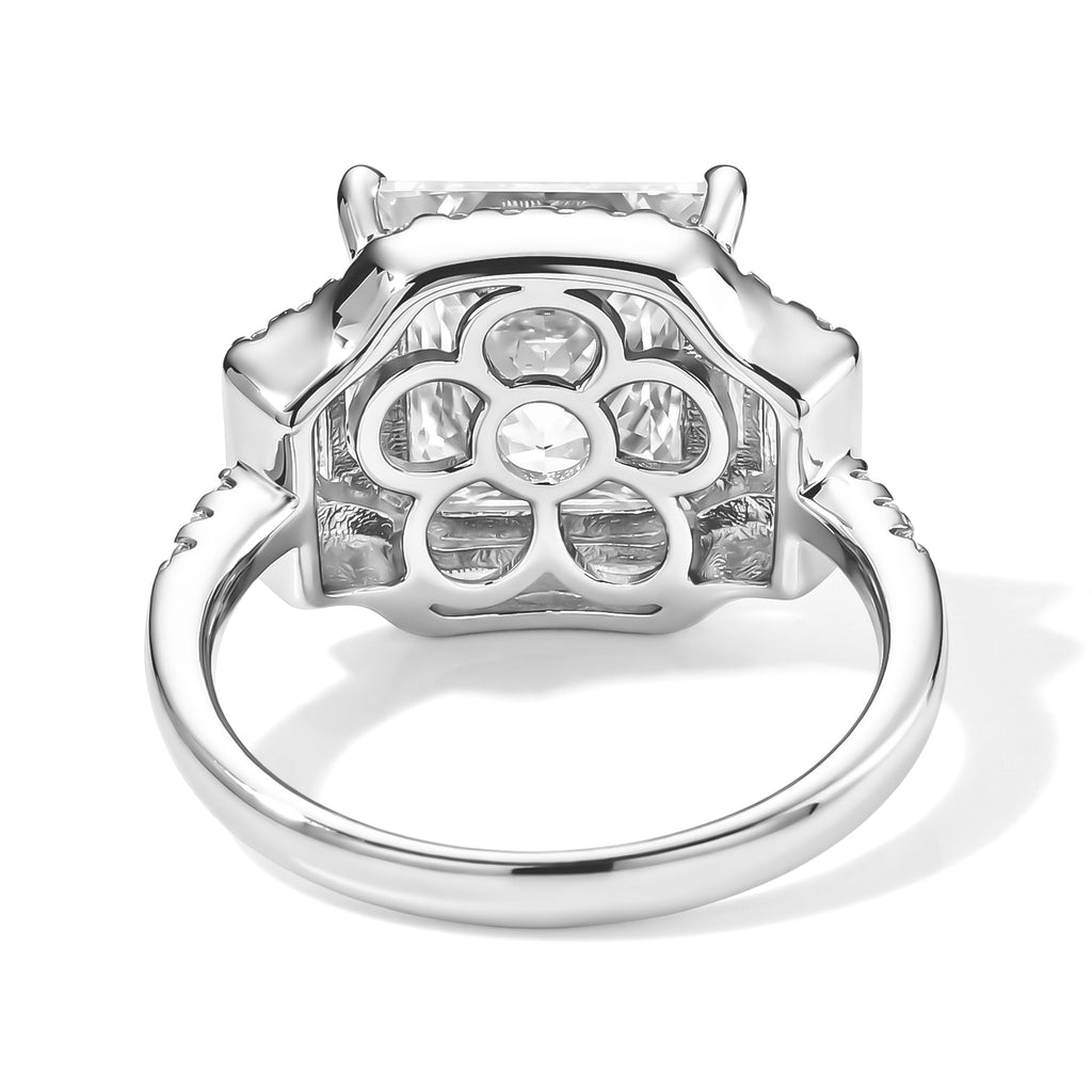 D'Joy Moissanite Fancy Ring in Rhodium OverlaySterling Silver  7.520  Ct._8664121_4
