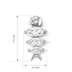 D'Joy - Moissanite Earring with Push Back in Rhodium Overlay Sterling Silver 1.35 Ct._8664131_4