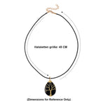 Black Agate Adjustable Tree of Life Drop Necklace (Size - 18+2 Ext) 45.00 Ct._8664240_6