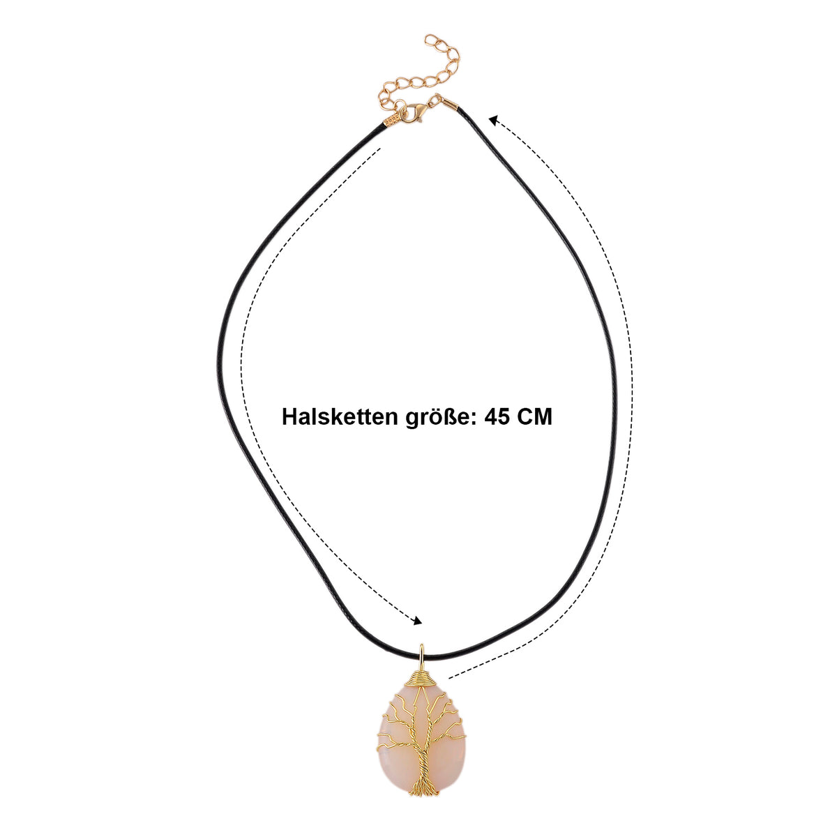 Opalite Adjustable Tree of Life Drop Necklace (Size - 18+2 Ext) 45.00 Ct. 8664247 7
