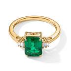 Luxoro 14K Yellow Gold AAA Gemfields Zambian Emerald & Natural Diamond Ring 2.50 Ct._8664791
