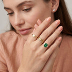 Luxoro 14K Yellow Gold AAA Gemfields Zambian Emerald & Natural Diamond Ring 2.50 Ct._8664791_2