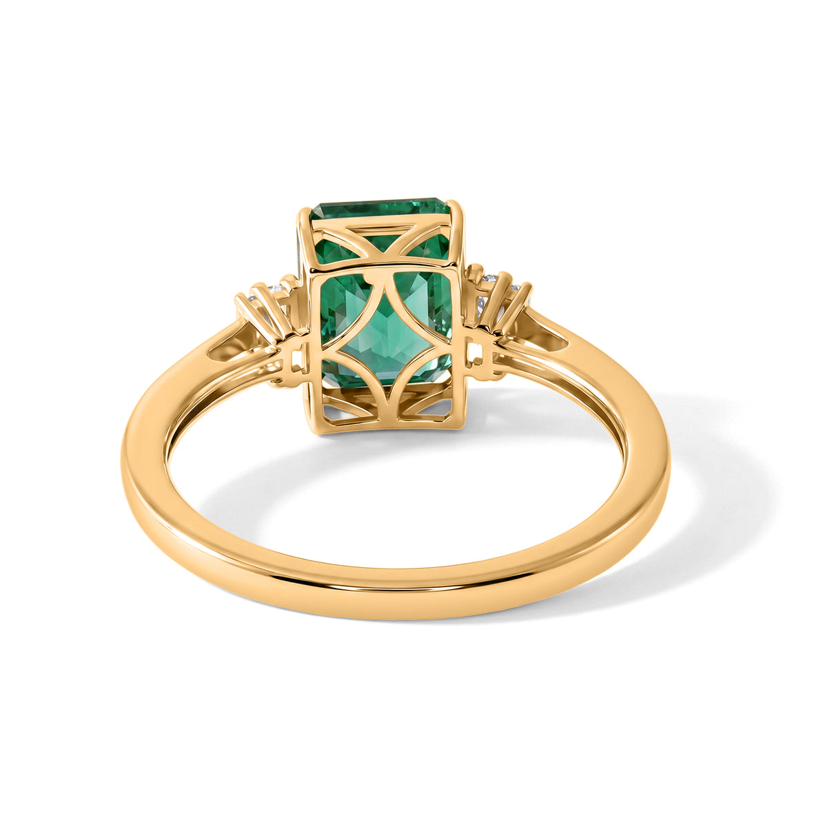Luxoro 14K Yellow Gold AAA Gemfields Zambian Emerald &amp; Natural Diamond Ring 2.50 Ct. V32499860 5