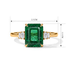 Luxoro 14K Yellow Gold AAA Gemfields Zambian Emerald & Natural Diamond Ring 2.50 Ct._8664791_5