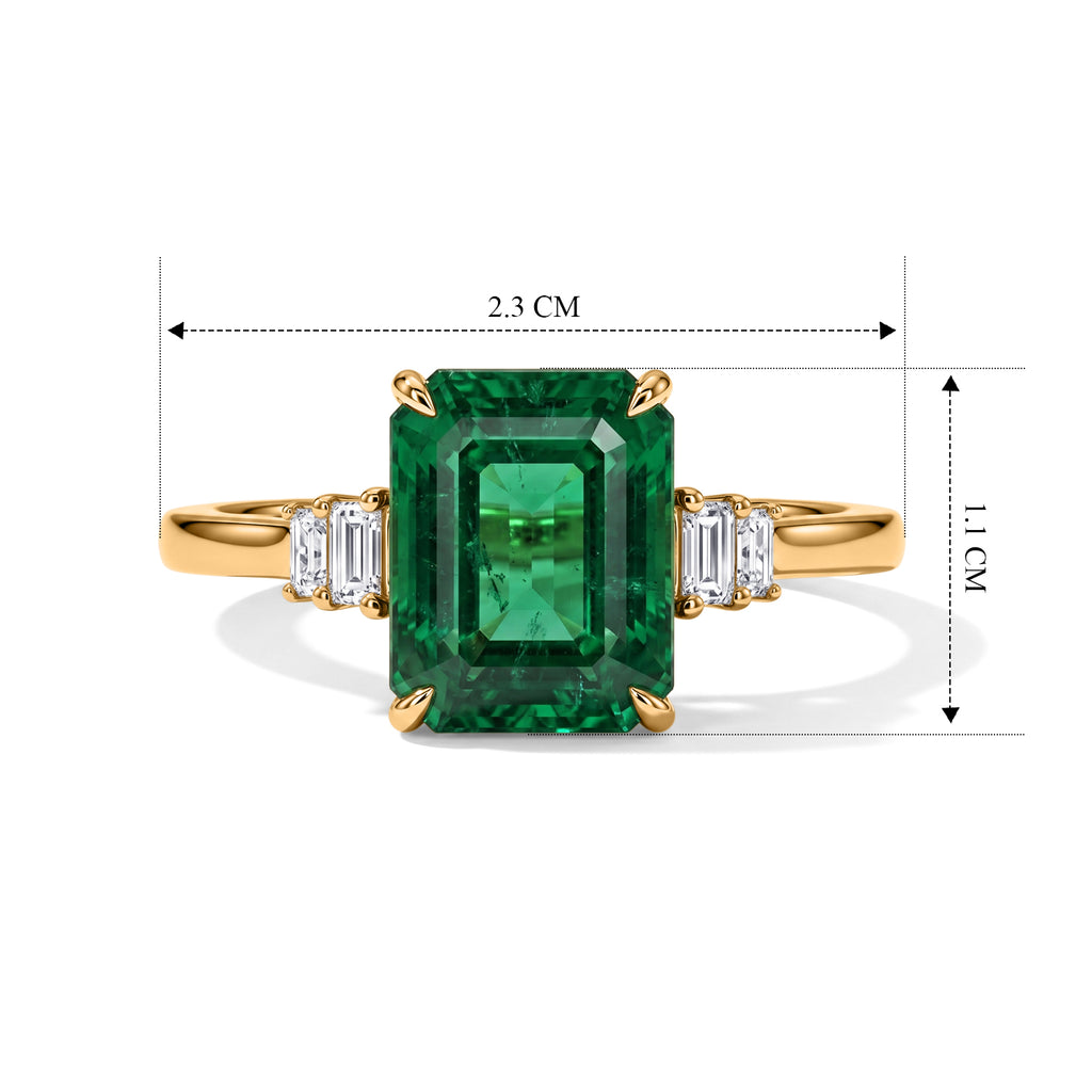 Tony Diniz Collection - Luxoro 14K Yellow Gold AAA Gemfields Zambian Emerald & Natural Diamond Ring 2.50 Ct._8664803_5