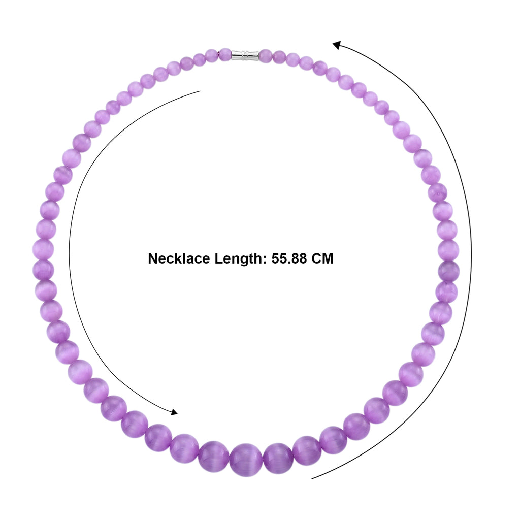 D'Joy Kunzite Beads Necklace (Size - 22) in Rhodium OverlaySterling Silver  380.000  Ct._8665131_6