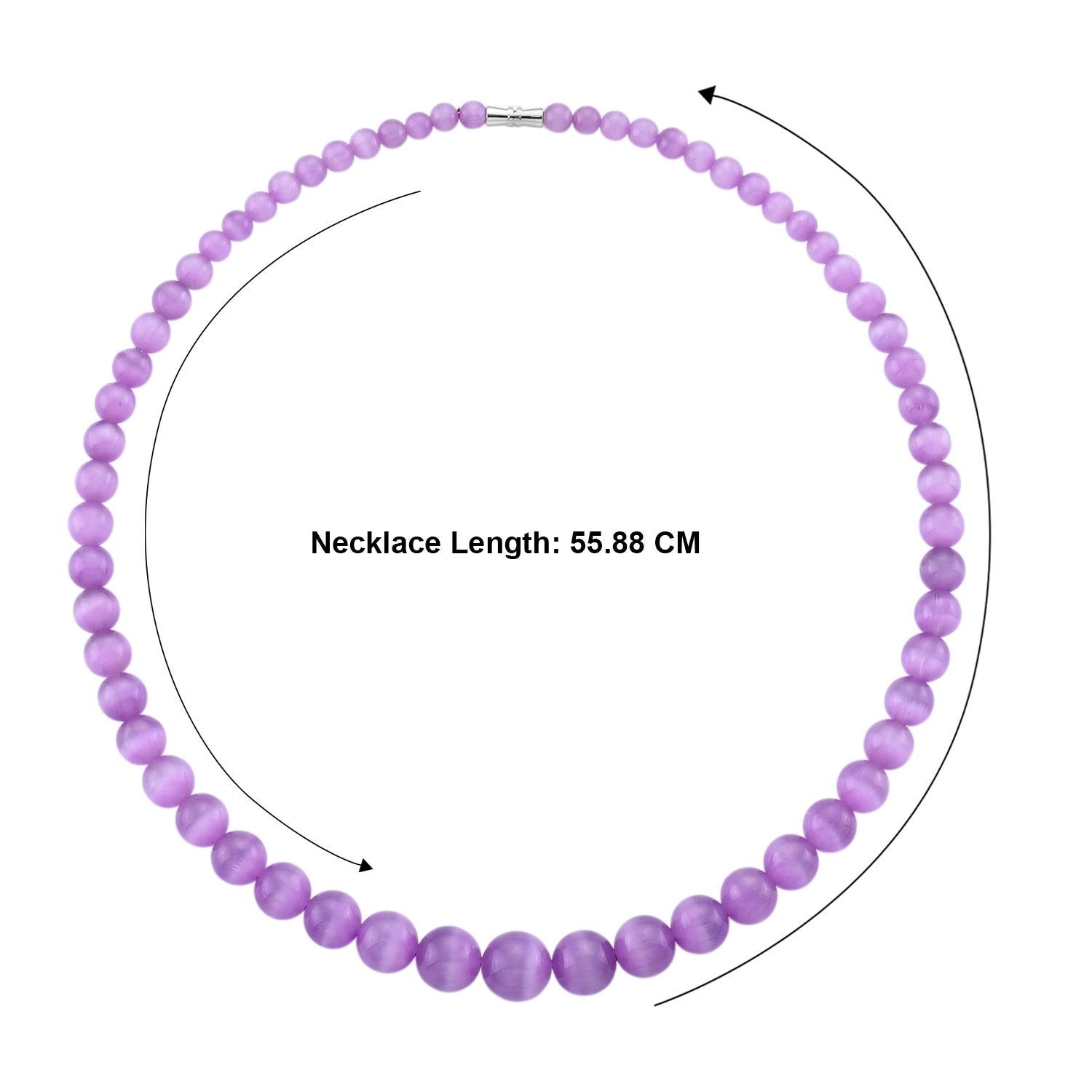 D'Joy - Kunzite Graduated Beads Necklace (Size - 22) in Rhodium Overlay Sterling Silver 380.00 Ct. 8665131 7