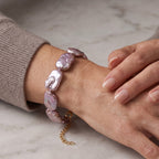 D'Joy - Multi Color Keshi Pearl Adjustable Beads Bracelet (Size - 7.5+2 Ext in Yellow Gold Plated Sterling Silver 60.00 Ct._8665257_1