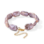 D'Joy - Multi Color Keshi Pearl Adjustable Beads Bracelet (Size - 7.5+2 Ext in Yellow Gold Plated Sterling Silver 60.00 Ct._8665257_3