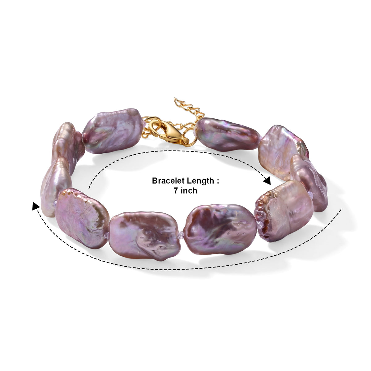 Designer Inspired-  Multi Colour Keshi Pearl Adjustable Beads Bracelet (Size - 7.5-2 Ext) V32666381 6