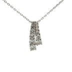 14K White Gold Diamond Adjustable Pendant with Chain (Size - 16/18) 0.75 Ct, Gold Wt. 3.50 Gms_8665347