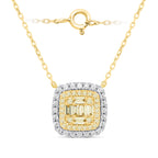 14K Yellow Gold White Diamond Necklace (Size - 18) 0.50 Ct, Gold Wt. 3.50 Gms_8665382