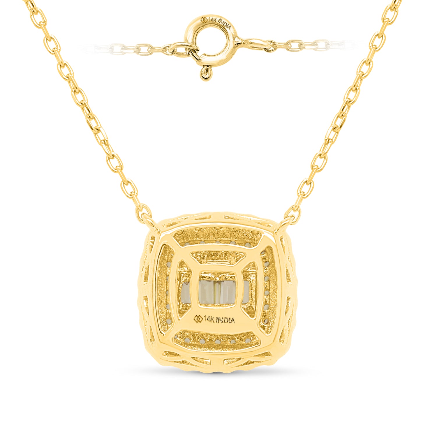14K Yellow Gold White Diamond Necklace (Size - 18) 0.50 Ct, Gold Wt. 3.50 Gms 8665382 2