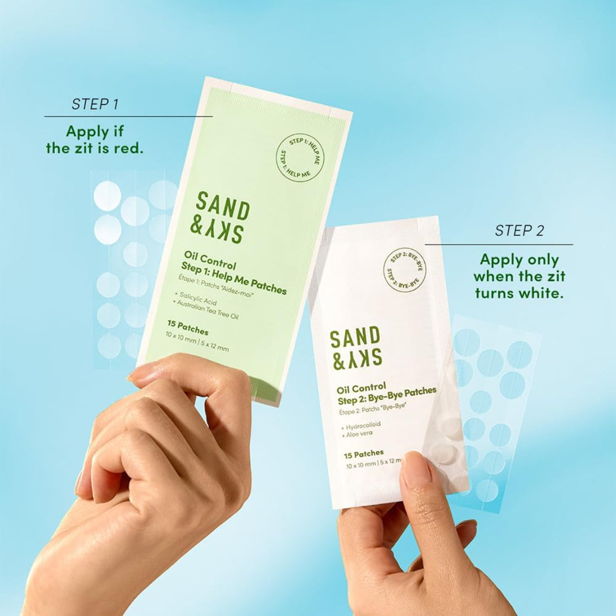 Sand &amp; Sky Oil Control - Dual Action Blemish Patches 72s 8665394 1