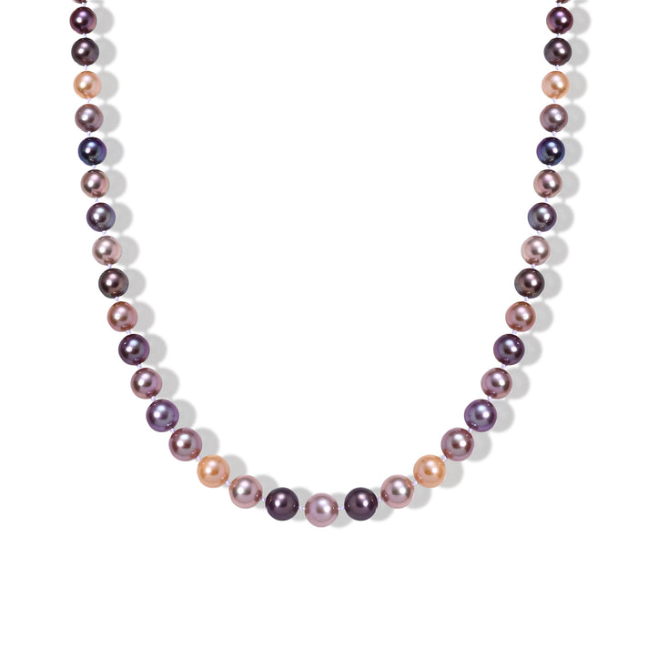 AAAA Rare Size Multi Color Edison Pearl (9-11mm) Beads Necklace (Size - 20) with Magnetic Clasp in Yellow Gold Plated Sterling Silver 300.00 Ct. 8666178 1