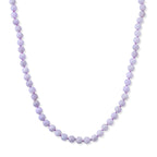 Extremely Rare Natural Type A Burmese Lavender Jadeite Necklace (Size - 20) in Rhodium Overlay Sterling Silver  380.000  Ct._8666202