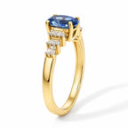 D'Joy - Kyanite & White Diamond Ballerina Ring in Yellow Gold Plated Sterling Silver 1.13 Ct._8666234_3