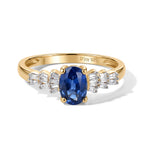 D'Joy - Kyanite & White Diamond Ballerina Ring in Yellow Gold Plated Sterling Silver 1.13 Ct._8666236