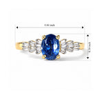 D'Joy - Kyanite & White Diamond Ballerina Ring in Yellow Gold Plated Sterling Silver 1.13 Ct._8666236_5