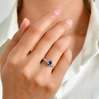 D'Joy - Kyanite & White Diamond Ballerina Ring in Yellow Gold Plated Sterling Silver 1.13 Ct._8666239_1