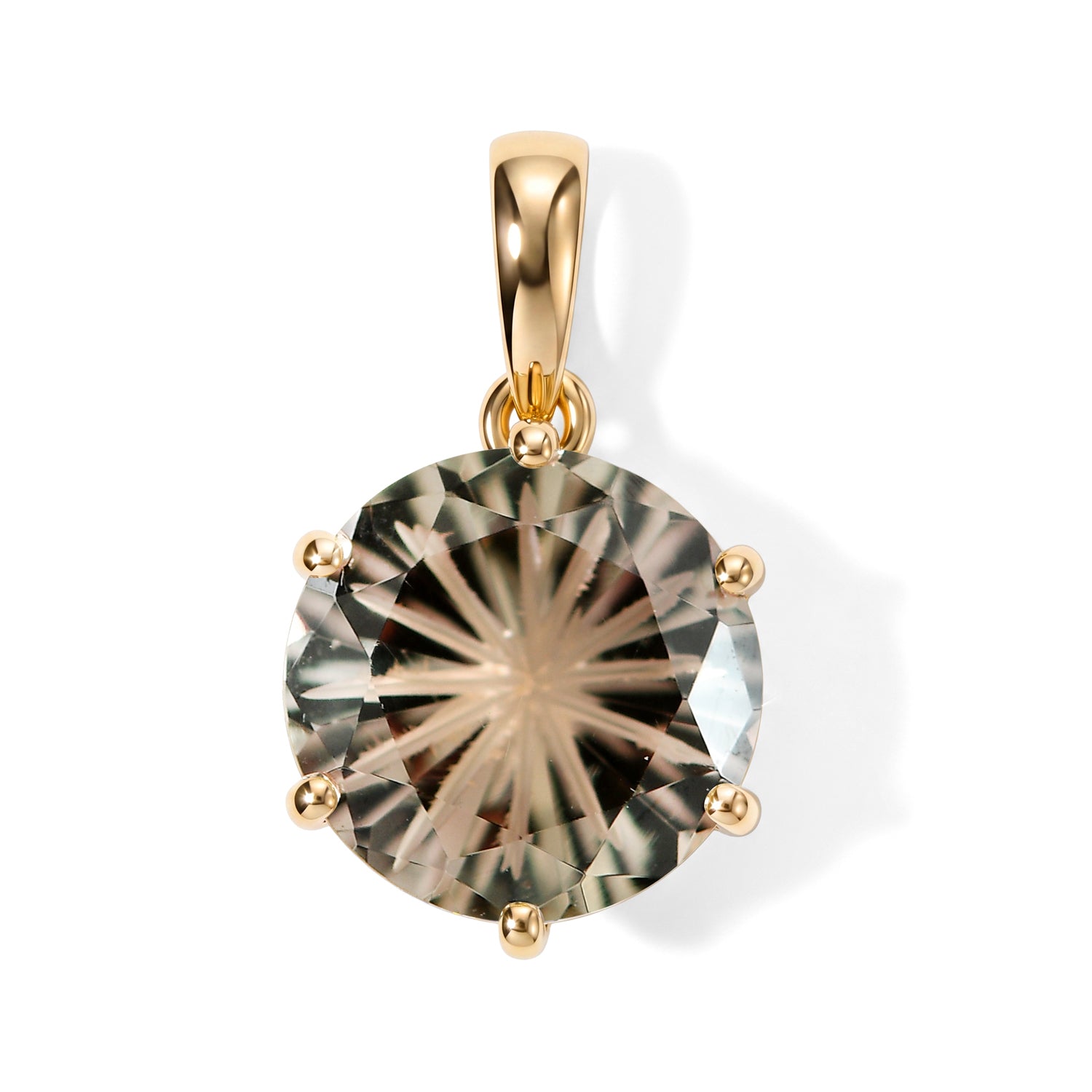 9K Yellow Gold AAA Turkizite Solitaire Pendant 3.08 Ct. 8666277 0