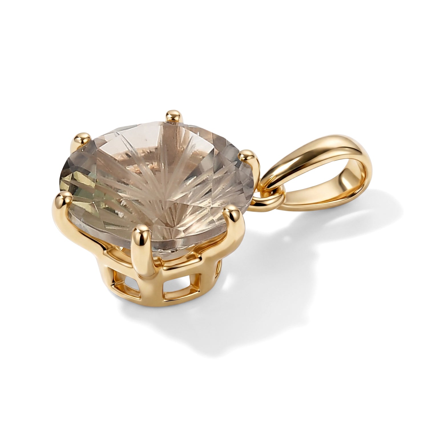 9K Yellow Gold AAA Turkizite Solitaire Pendant 3.08 Ct. 8666277 3