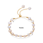 White Fresh Water Pearl Adjustable Beads Bracelet (Szie - 6.5-9) in Yellow Gold Tone 30.00 Ct._8666287_4