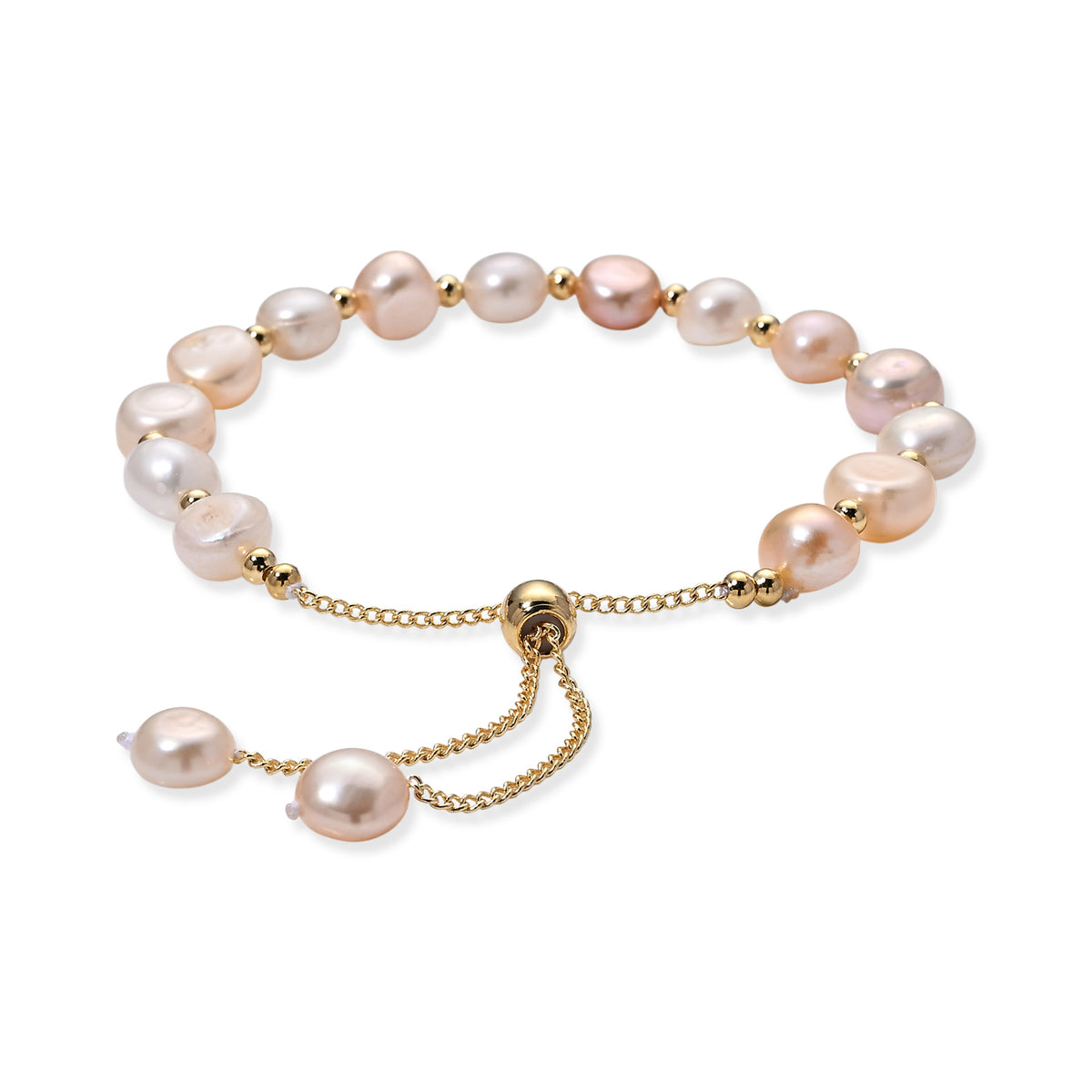 Multi Color Fresh Water Pearl Adjustable Beads Bracelet (Size - 6.5-9) V32519879 4
