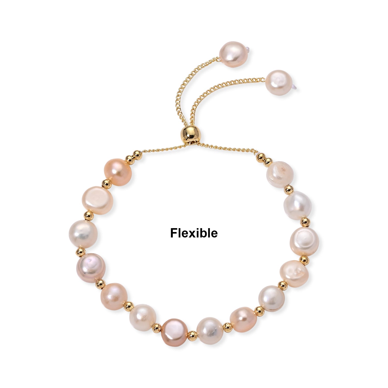 Multi Color Fresh Water Pearl Adjustable Beads Bracelet (Size - 6.5-9) V32519879 6