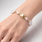 White Keshi Pearl & White Fresh Water Pearl Adjustable Beads Bracelet (Size 6.5-9)_8666318_1