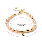 Peach Fresh Water Pearl Adjustable Beads Bracelet (Size - 6.5+2 Ext) in Yellow Gold Tone 15.00 Ct._8666380_5