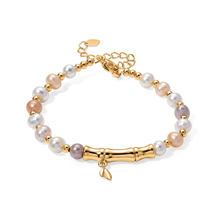 Multicolour Freshwater Pearl Adjustable Beads Bracelet (Size - 6.5-2 Ext) in Yellow Gold Tone 15.00 Ct. V32671609 1
