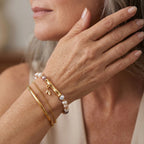 Multi Color Fresh Water Pearl Adjustable Beads Bracelet (Size - 6.5+2 Ext) in Yellow Gold Tone 15.00 Ct._8666381_2