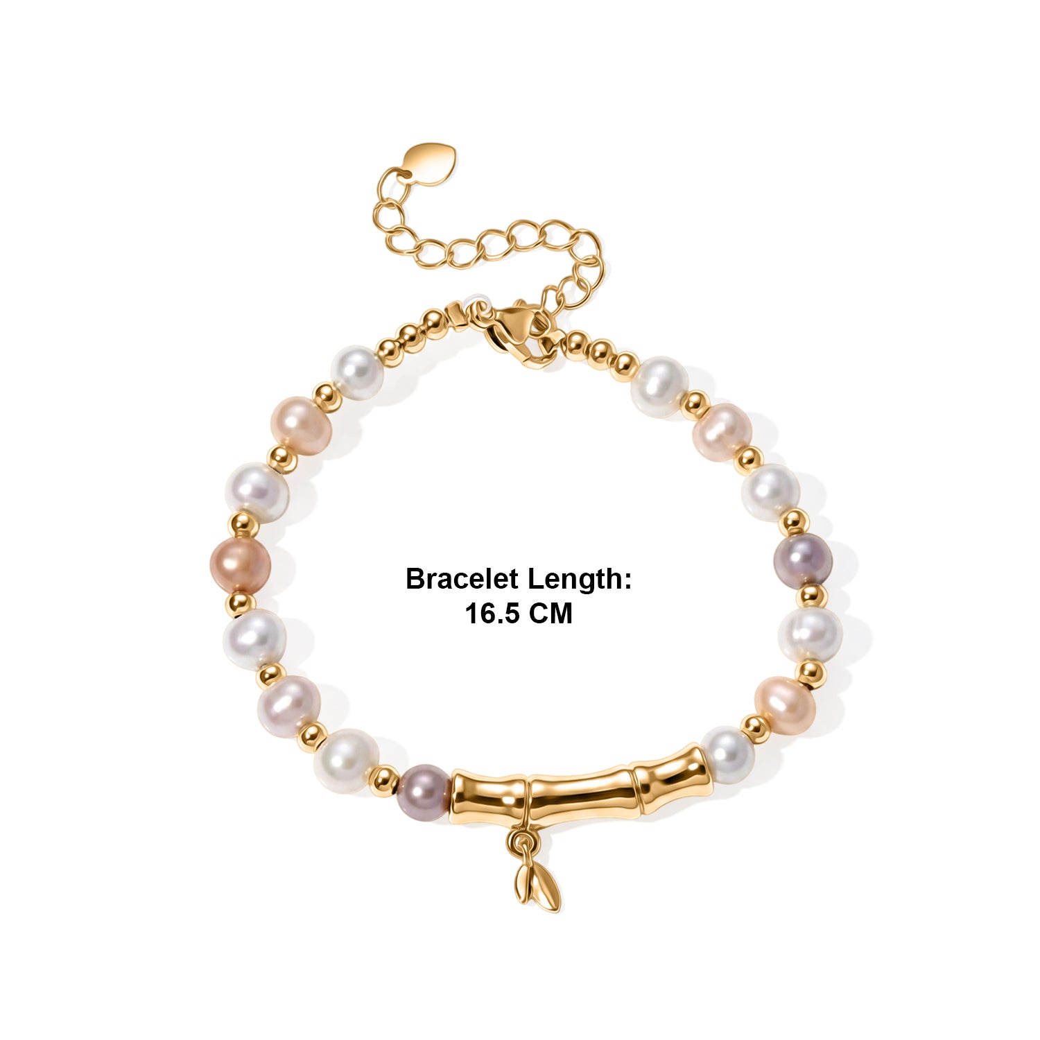 Multicolour Freshwater Pearl Adjustable Beads Bracelet (Size - 6.5-2 Ext) in Yellow Gold Tone 15.00 Ct. V32521024 5