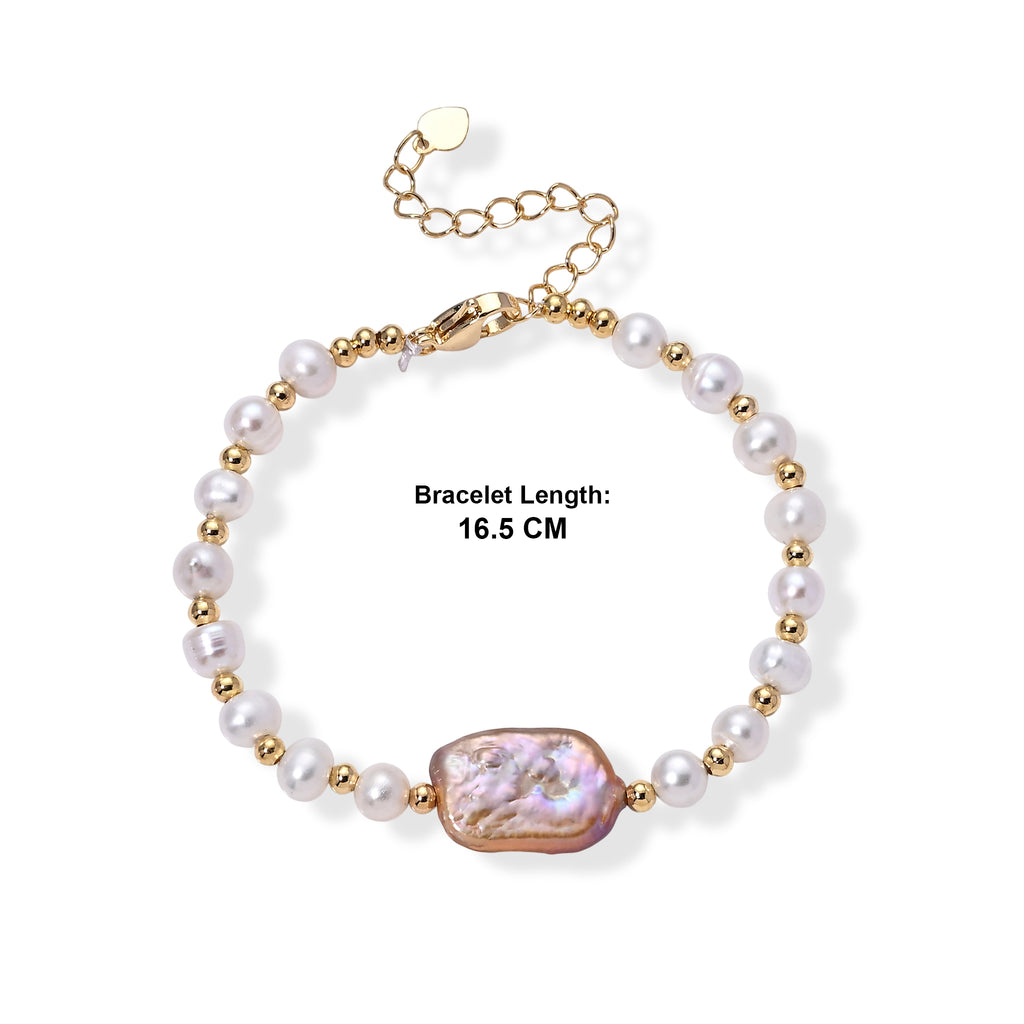 Multi Colour Keshi Pearl & Multi Colour Fresh Water Pearl Adjustable Bracelet (Size 6.5+2 Ext)  20.00 Ct.._8666383_4