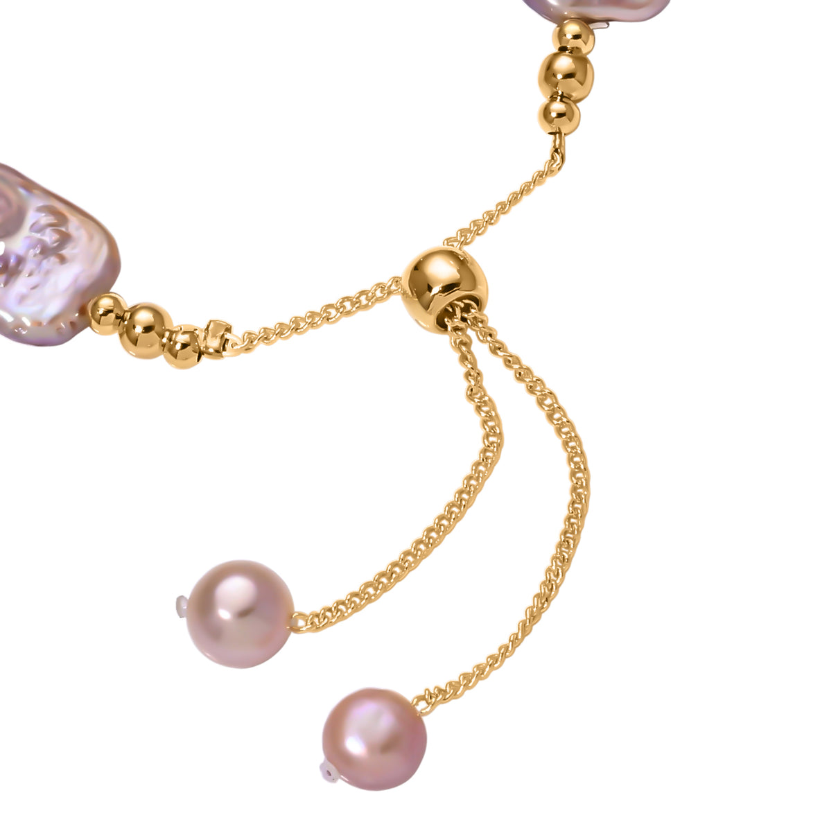 Multi Colour Keshi Pearl &amp; Multi Colour Freshwater Pearl Adjustable Beads Bracelet (Size 6.5-9) V32520089 5