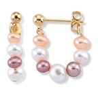 Multi Color Fresh Water Pearl Beads Earring with Push Back_8666419
