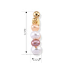 Multi Color Fresh Water Pearl Beads Earring with Push Back_8666419_4
