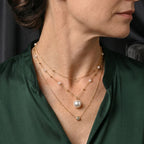White Edison Pearl & White Fresh Water Pearl Adjustable Beads Necklace (Size - 18+2 Ext) in Yellow Gold Tone 13.00 Ct._8666420_2