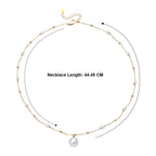 White Edison Pearl & White Fresh Water Pearl Adjustable Beads Necklace (Size - 18+2 Ext) in Yellow Gold Tone 13.00 Ct._8666420_5