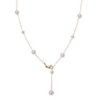 White Fresh Water Pearl Adjustable Beads Necklace (Size - 20) in Yellow Gold Tone 15.00 Ct._8666429