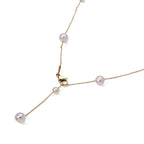 White Fresh Water Pearl Adjustable Beads Necklace (Size - 20) in Yellow Gold Tone 15.00 Ct._8666429_3