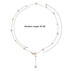 White Fresh Water Pearl Adjustable Beads Necklace (Size - 20) in Yellow Gold Tone 15.00 Ct._8666429_4