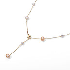 Peach Fresh Water Pearl Adjustable Beads Necklace (Size - 18+2 Ext) in Yellow Gold Tone 15.00 Ct._8666430_3