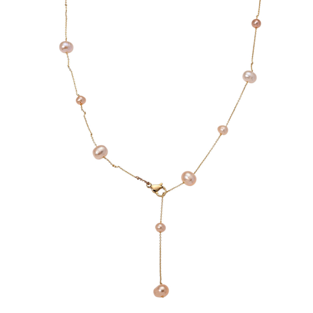 Multi Color Fresh Water Pearl Adjustable Beads Necklace (Size - 20) in Yellow Gold Tone 15.00 Ct._8666431